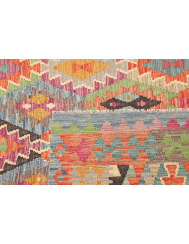 Rug Kilim Afghanistan 202x289 Blue Orange Pink