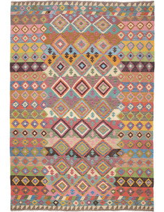 Rug Kilim Afghanistan 206x296 Vibrant Multicolo