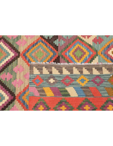 Rug Kilim Afghanistan 206x296 Vibrant Multicolo