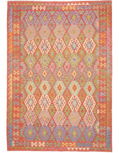 Tappeto Kilim Afghanistan 205x296 Rosso Arancio