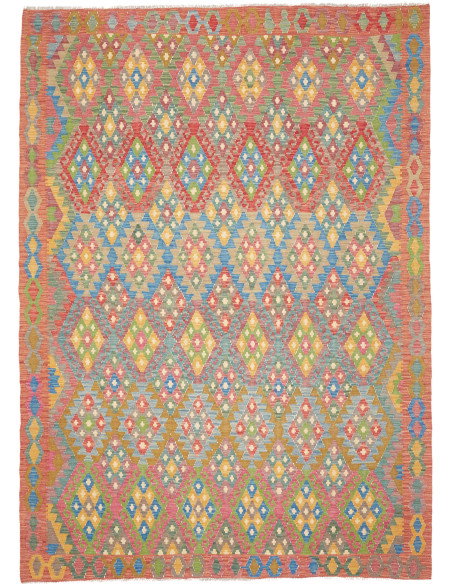 Rug Kilim Afghanistan 211x295 Red Blue Yellow G