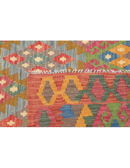 Tappeto Kilim Afghanistan 211x295 Rosso Blu Gia