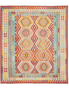 Rug Kilim Afghanistan 254x287 Red Blue Yellow O