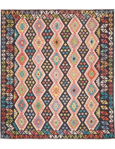 Tappeto Kilim Afghanistan 254x287 Antracite Mul
