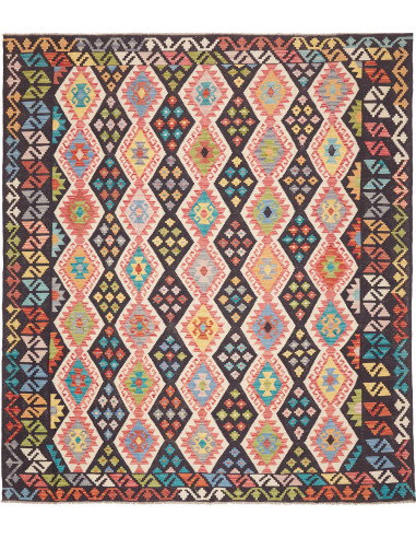 Rug Kilim Afghanistan 254x287 Charcoal Multicol