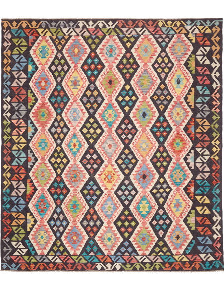 Rug Kilim Afghanistan 254x287 Charcoal Multicol