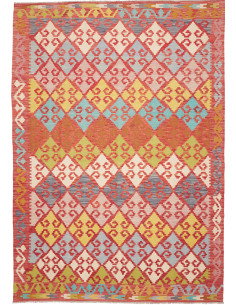 Tappeto Kilim Afghanistan 203x297 Rosso Terraco