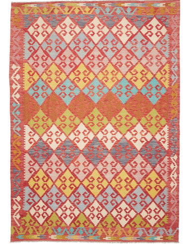 Rug Kilim Afghanistan 203x297 Terracotta Red Ye