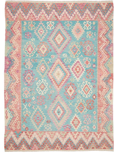 Rug Kilim Afghanistan 210x292 Teal Turquoise Co