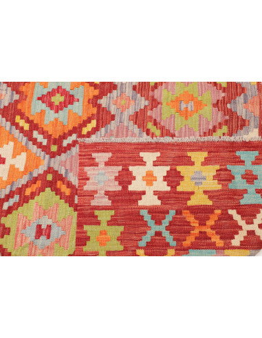 Tappeto Kilim Afghanistan 205x290 Rosso Multico