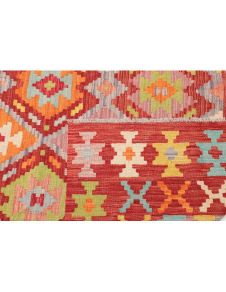 Tappeto Kilim Afghanistan 205x290 Rosso Multico