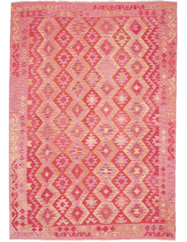Rug Kilim Afghanistan 204x289 Pink Red Cream Li