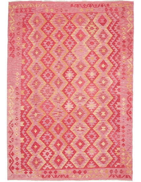 Rug Kilim Afghanistan 204x289 Pink Red Cream Li