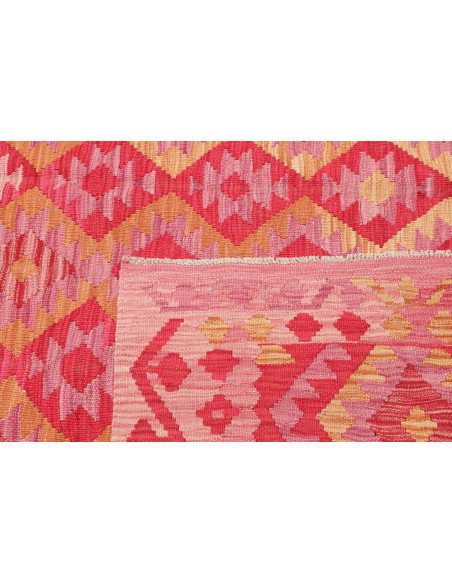 Rug Kilim Afghanistan 204x289 Pink Red Cream Li