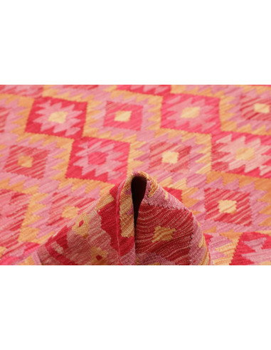 Rug Kilim Afghanistan 204x289 Pink Red Cream Li