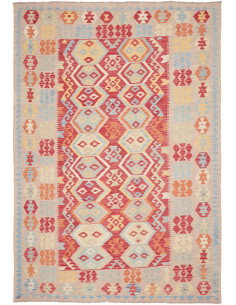 Tappeto Kilim Afghanistan 206x299 Rosso Terraco