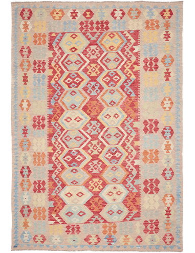 Rug Kilim Afghanistan 206x299 Terracotta Red Be