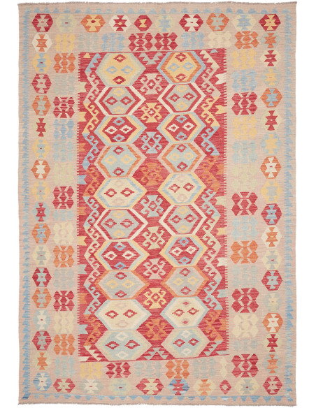 Rug Kilim Afghanistan 206x299 Terracotta Red Be