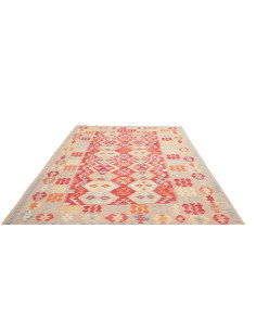 Tappeto Kilim Afghanistan 206x299 Rosso Terraco 2