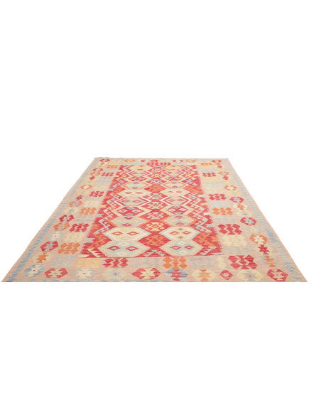 Rug Kilim Afghanistan 206x299 Terracotta Red Be