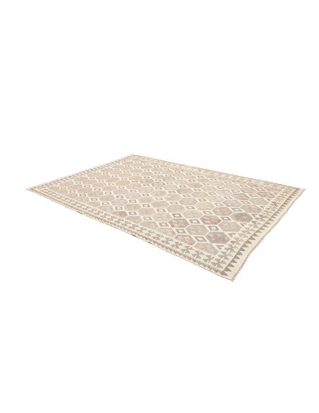 Rug Kilim Afghanistan 206x295 Light Grey Cream