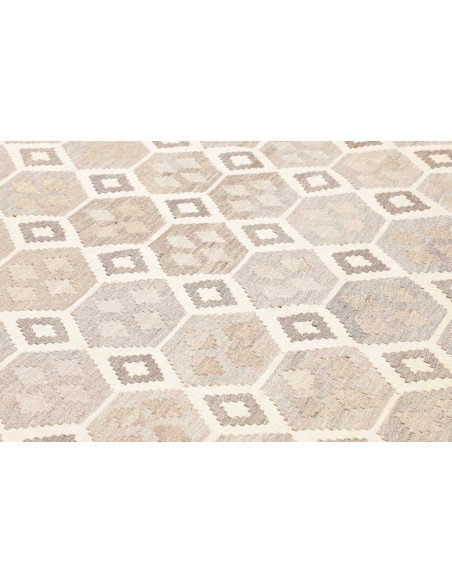 Rug Kilim Afghanistan 206x295 Light Grey Cream