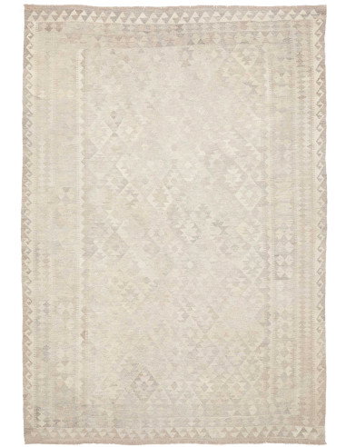 Rug Kilim Afghanistan 208x294 Cream Grey Off Wh