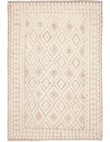 Rug Kilim Afghanistan 205x296 Cream White Grey