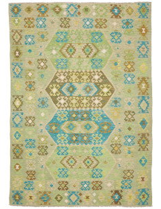 Rug Kilim Afghanistan 203x290 Mint Green Olive