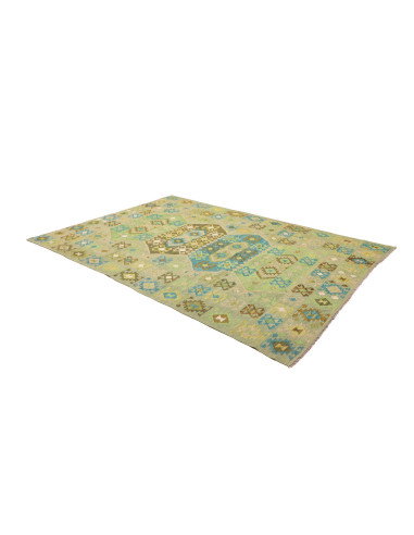 Tappeto Kilim Afghanistan 203x290 Verde Menta V