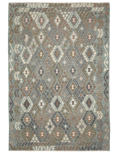 Tappeto Kilim Afghanistan 204x296 Verde Acqua M