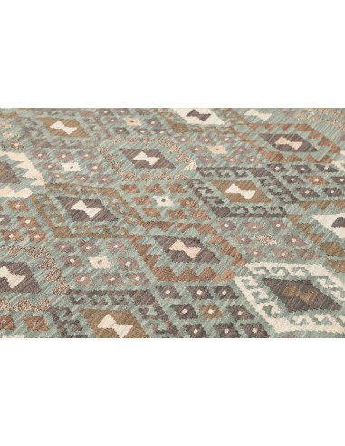 Rug Kilim Afghanistan 204x296 Aqua Green Brown