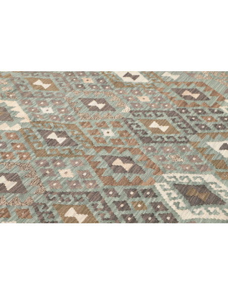 Tappeto Kilim Afghanistan 204x296 Verde Acqua M