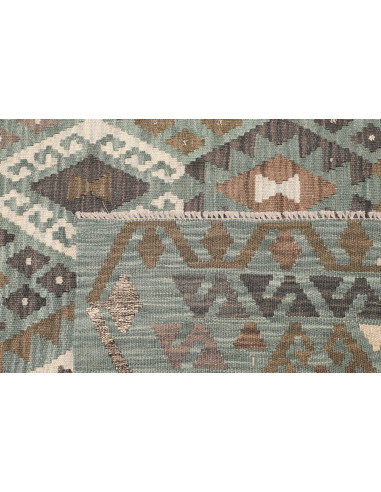 Rug Kilim Afghanistan 204x296 Aqua Green Brown