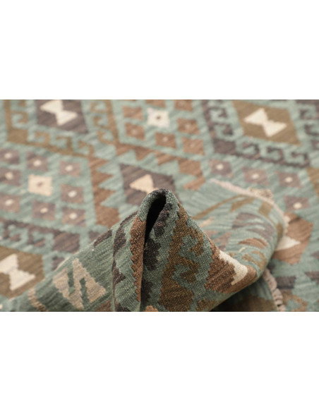 Rug Kilim Afghanistan 204x296 Aqua Green Brown