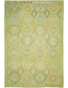 Tappeto Kilim Afghanistan 203x298 Verde Chiaro