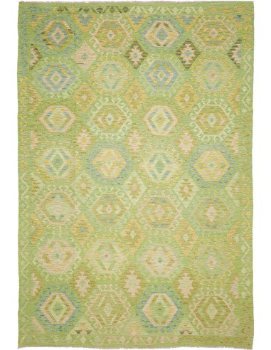 Rug Kilim Afghanistan 203x298 Light Green Paste