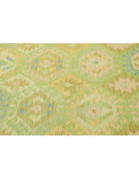 Tappeto Kilim Afghanistan 203x298 Verde Chiaro