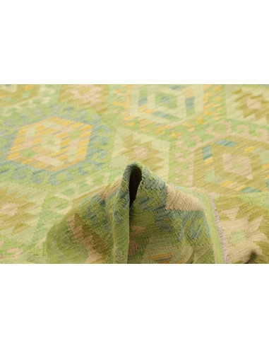 Rug Kilim Afghanistan 203x298 Light Green Paste