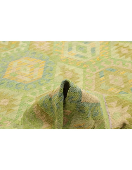 Rug Kilim Afghanistan 203x298 Light Green Paste