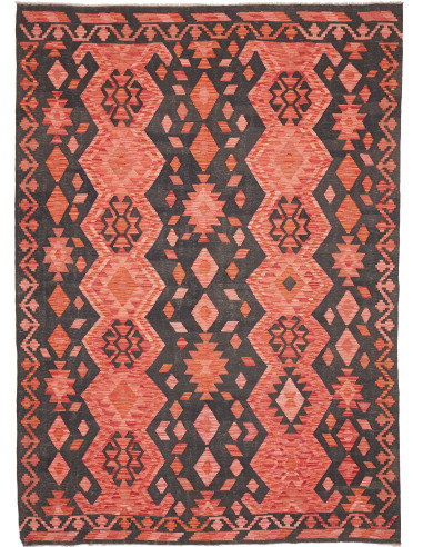 Tappeto Kilim Afghanistan 209x292 Grigio Antrac