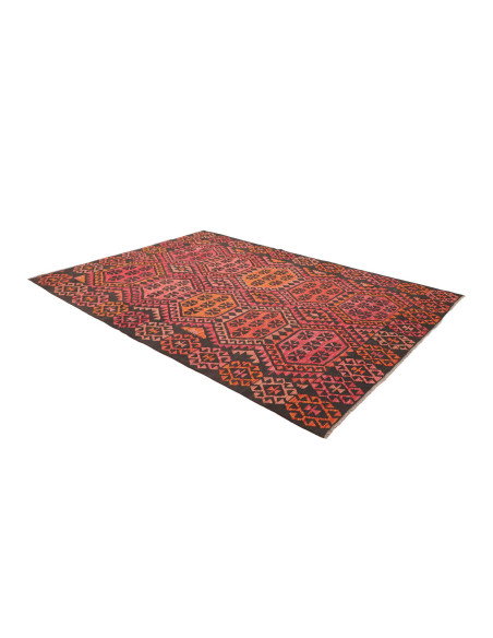 Rug Kilim Afghanistan 210x290 Charcoal Black Or