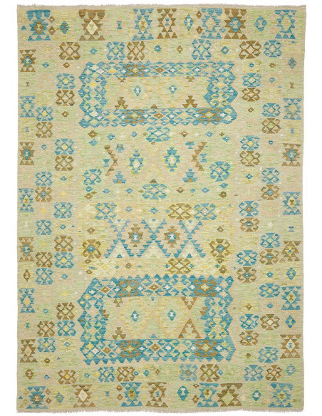 Rug Kilim Afghanistan 208x293 Beige Sky Blue Li