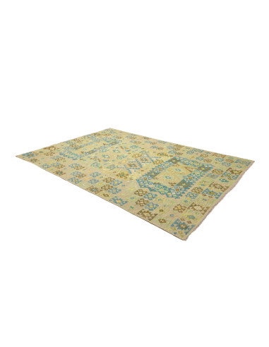 Rug Kilim Afghanistan 208x293 Beige Sky Blue Li