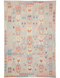 Rug Kilim Afghanistan 199x293 Light Grey Orange