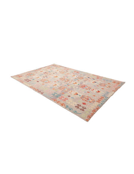 Tappeto Kilim Afghanistan 199x293 Grigio Chiaro