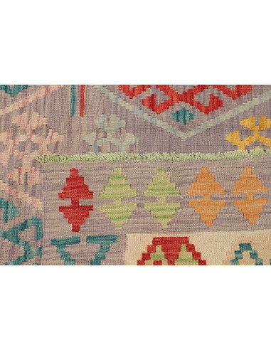 Rug Kilim Afghanistan 202x298 Lilac Gray Yellow