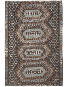 Rug Kilim Afghanistan 199x292 Dark Brown Charco