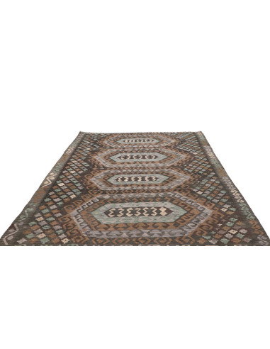 Rug Kilim Afghanistan 199x292 Dark Brown Charco