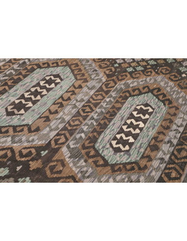 Tappeto Kilim Afghanistan 199x292 Marrone Scuro